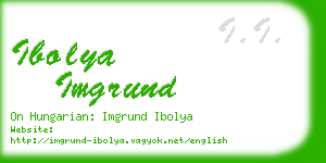 ibolya imgrund business card